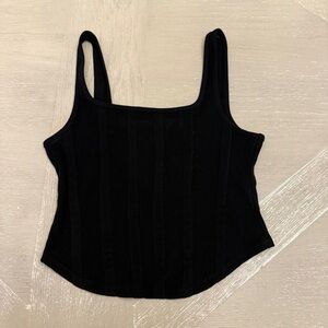 Forever 21 Black Sleeveless Bustier Tank Top